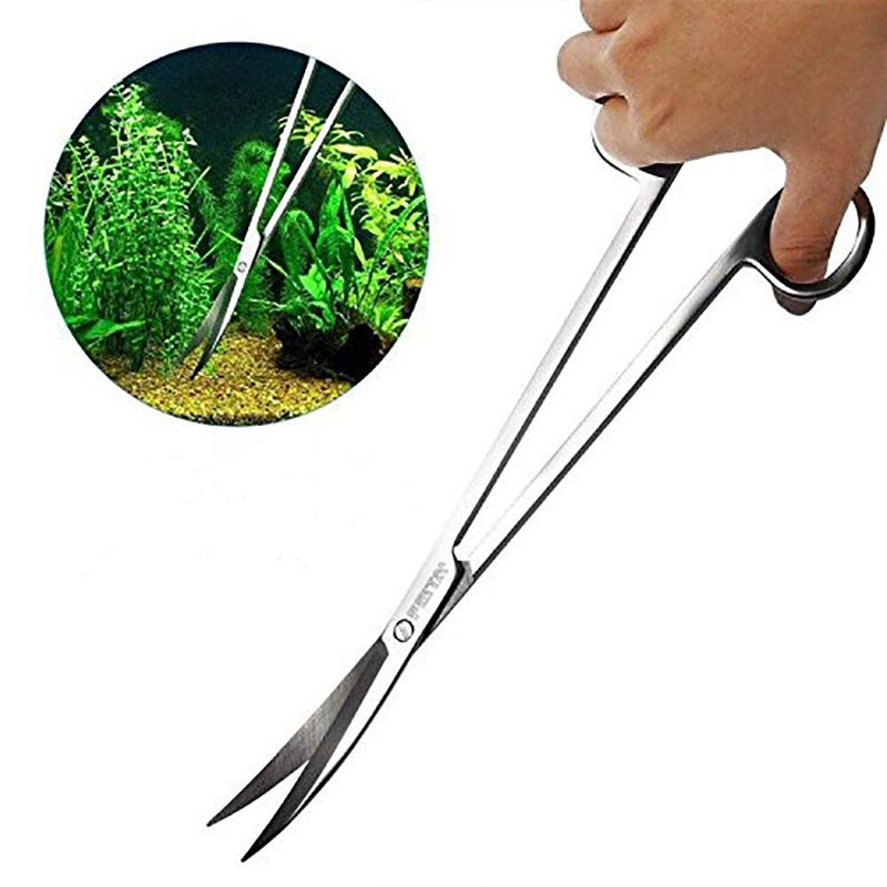 FEITA Aquarium Tweezer Set - FEITA Long Stainless Steel Curved & Straight Aquarium Feeding Tweezers Scissors Maintenance Tools Kit (3 Pcs) - Image 5